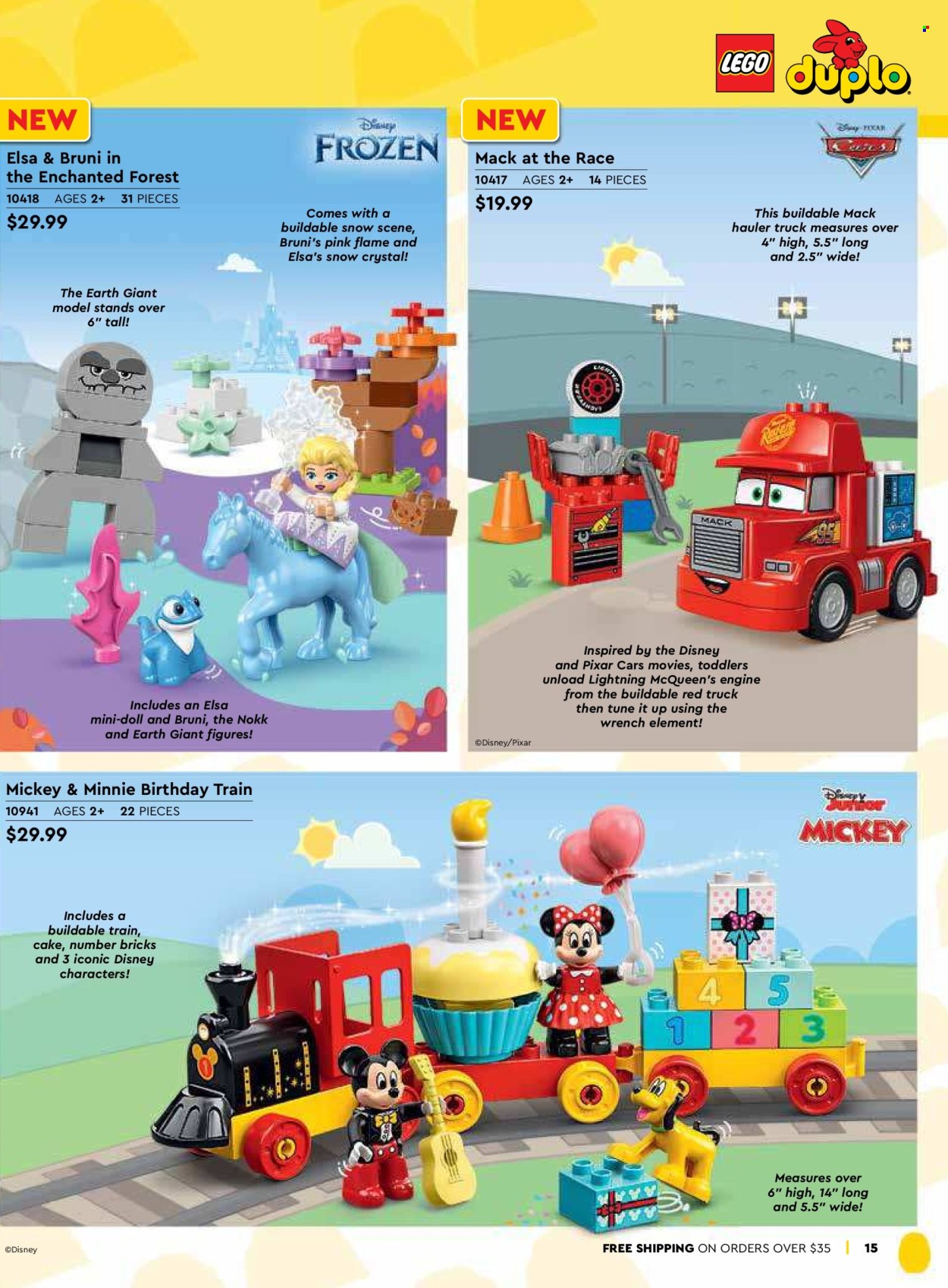 thumbnail - LEGO Flyer - Sales products - building blocks, Disney, doll, LEGO, LEGO Duplo, rocket, toys, train, Mickey Mouse, Minnie Mouse. Page 17.