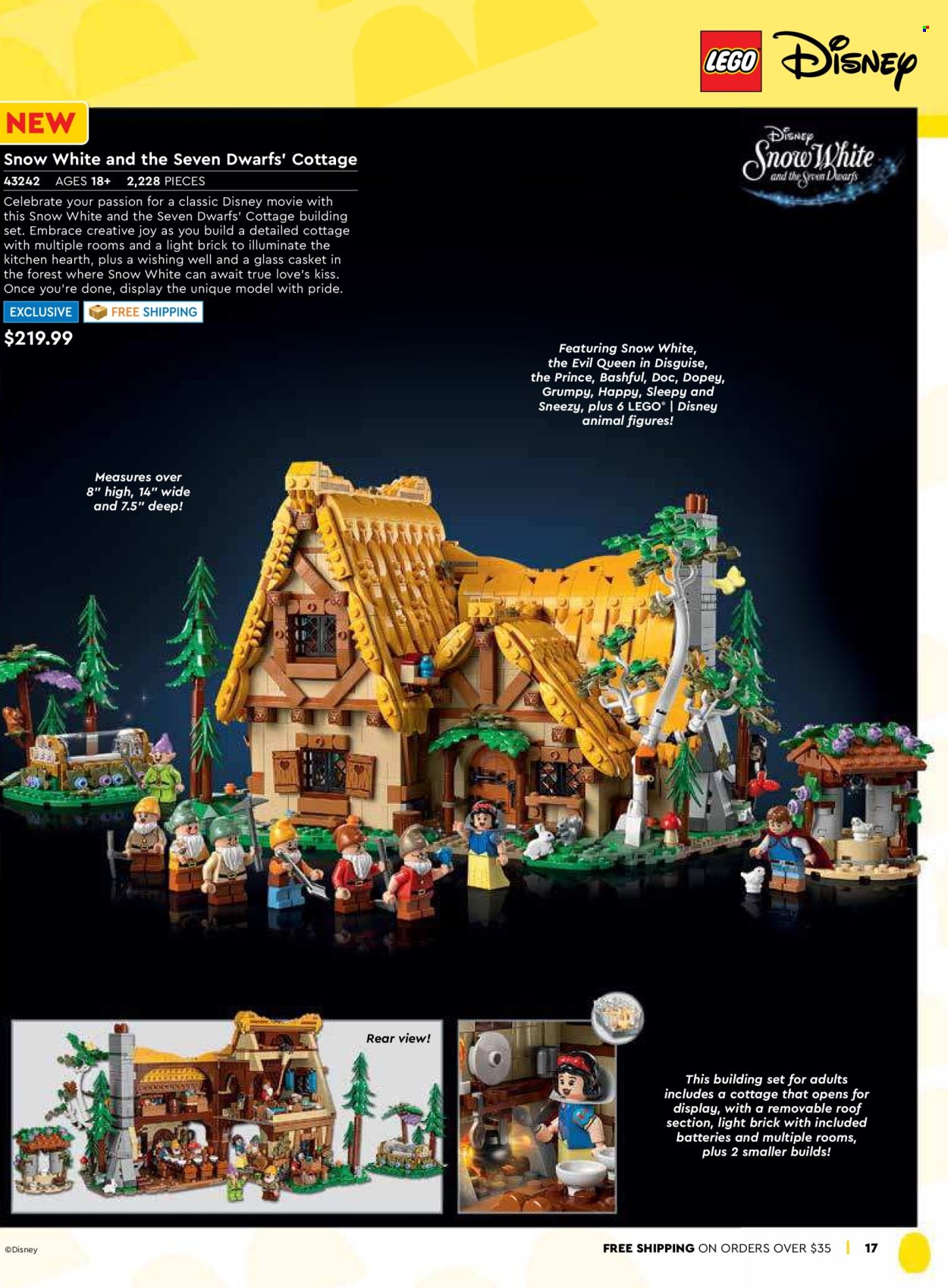 thumbnail - LEGO Flyer - Sales products - building blocks, building set, Disney, doll, LEGO, toys, princess. Page 19.