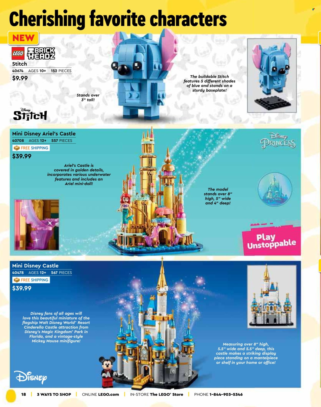 thumbnail - LEGO Flyer - Sales products - building blocks, Disney, doll, LEGO, minifigure, Mickey Mouse. Page 20.