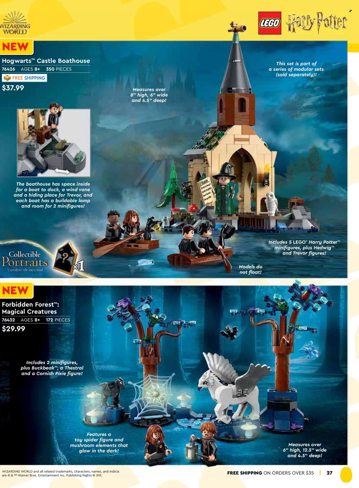 thumbnail - LEGO Flyer - Sales products - building blocks, LEGO, owl, toys, Harry Potter, Hogwarts. Page 29.