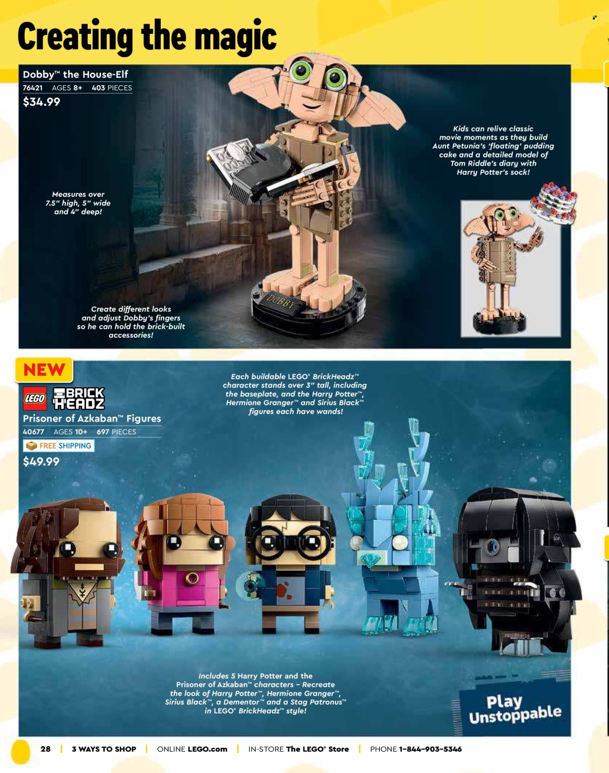 thumbnail - LEGO Flyer - Sales products - building blocks, Elf, LEGO, minifigure, Harry Potter, Hogwarts. Page 30.