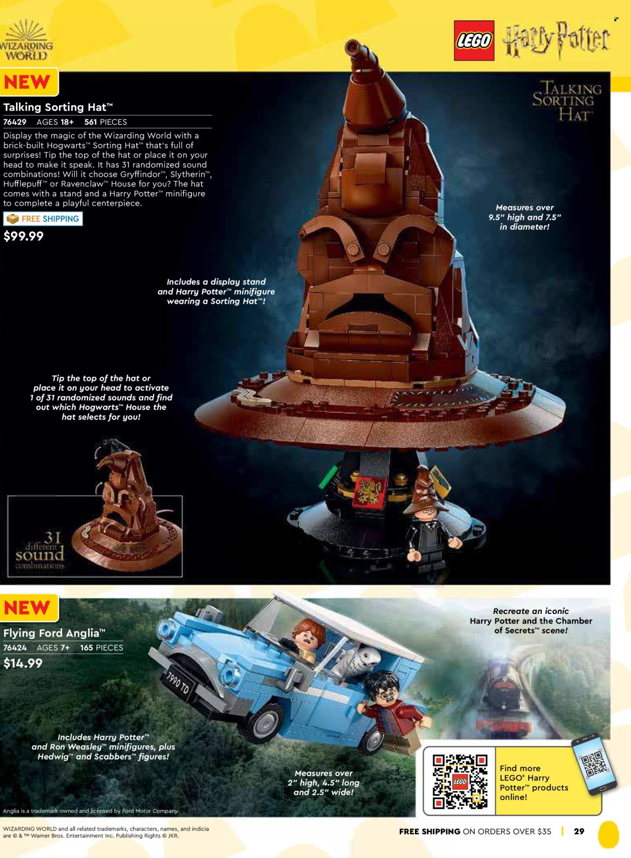 thumbnail - LEGO Flyer - Sales products - building blocks, Elf, LEGO, minifigure, Harry Potter, Hogwarts. Page 31.