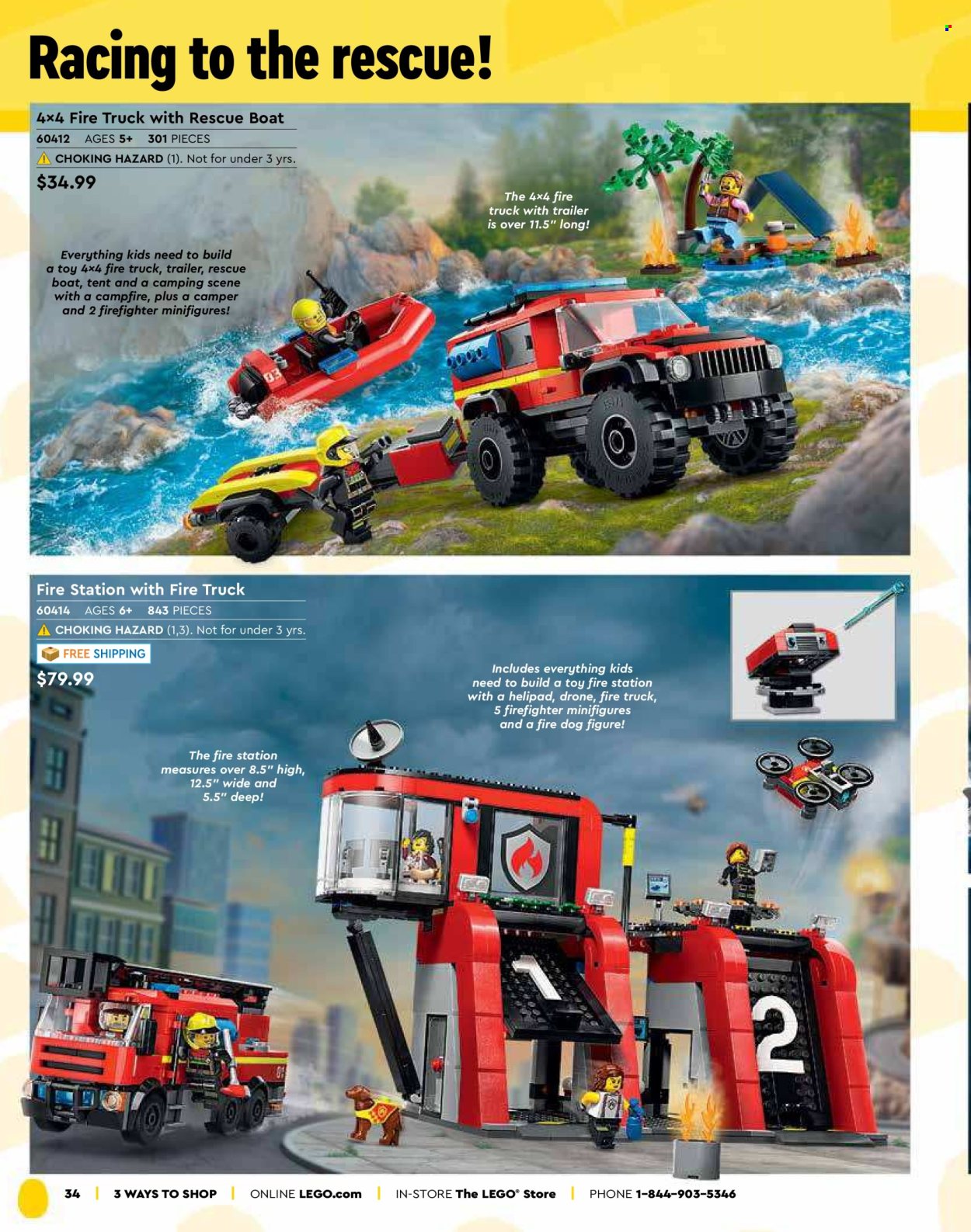 thumbnail - LEGO Flyer - Sales products - building blocks, LEGO, toys, helicopter, police car. Page 36.