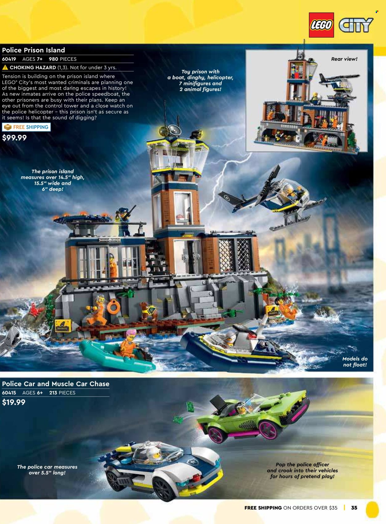 thumbnail - LEGO Flyer - Sales products - building blocks, LEGO, toys, helicopter, police car. Page 37.