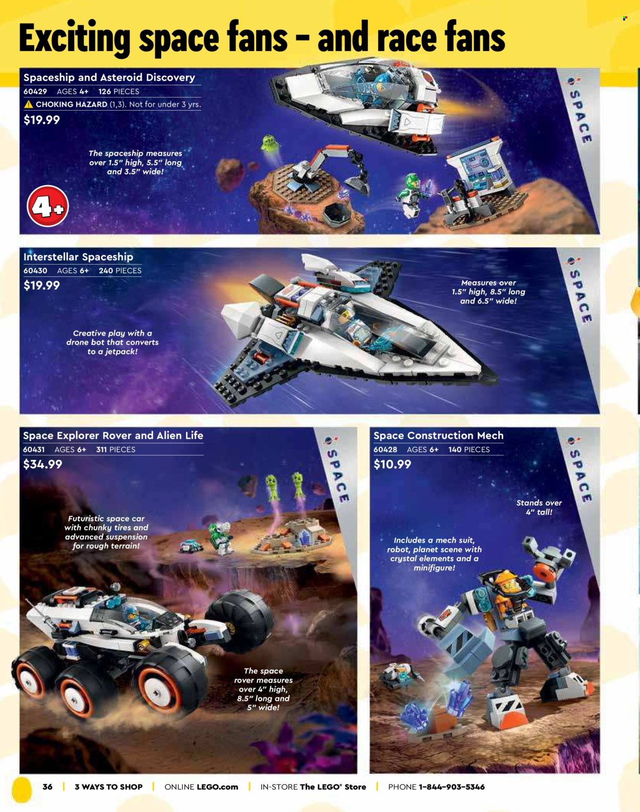 thumbnail - LEGO Flyer - Sales products - building blocks, building set, LEGO, robot, toys, vehicle, minifigure. Page 38.