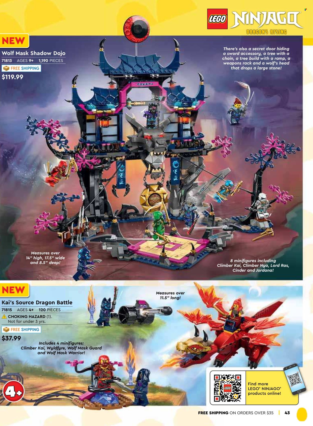 thumbnail - LEGO Flyer - Sales products - building blocks, LEGO, Ninjago, minifigure. Page 45.