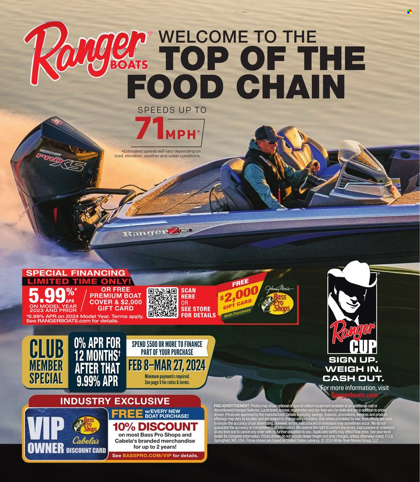 thumbnail - Bass Pro Shops Flyer - Sales products - Bass Pro, boat cover. Page 16.