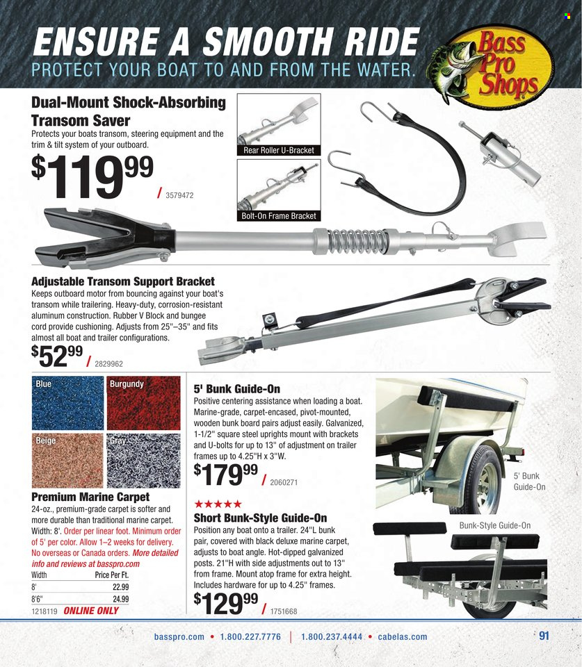 thumbnail - Bass Pro Shops Flyer - Sales products - Bass Pro, roller. Page 91.