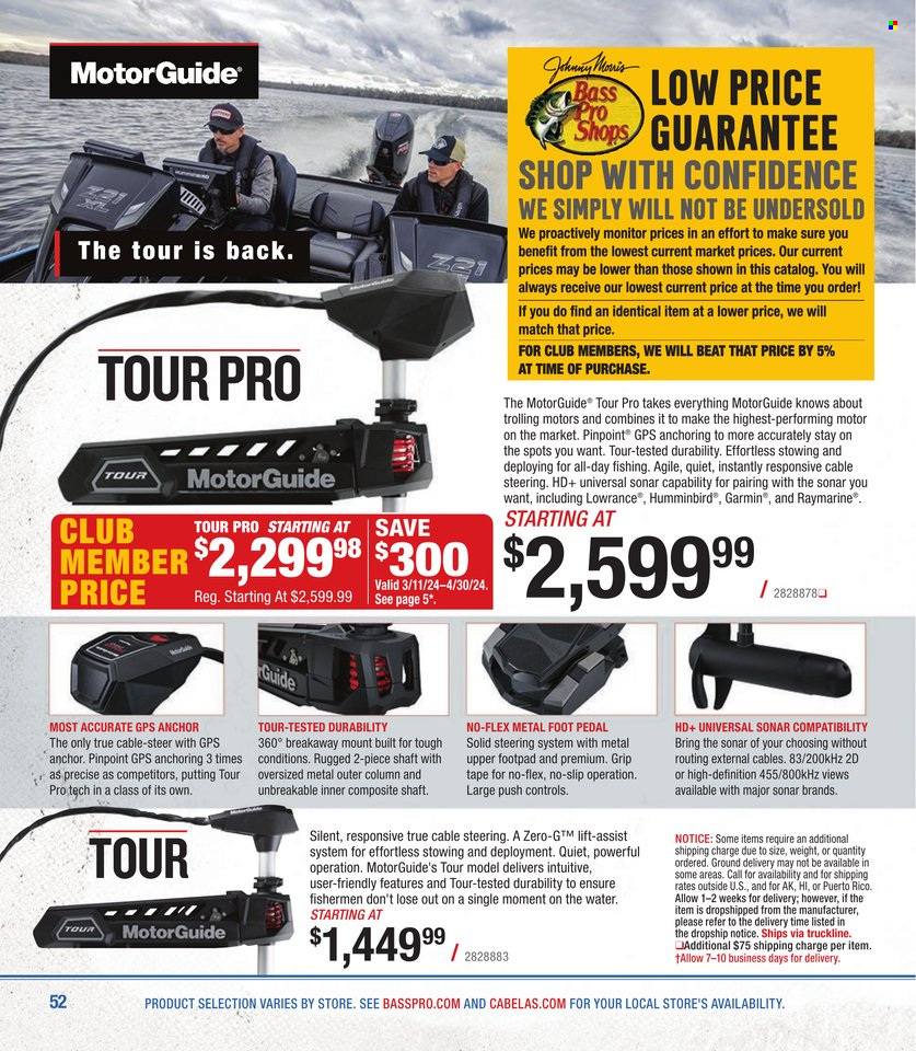 thumbnail - Cabela's Flyer - Sales products - Garmin, Lowrance. Page 52.