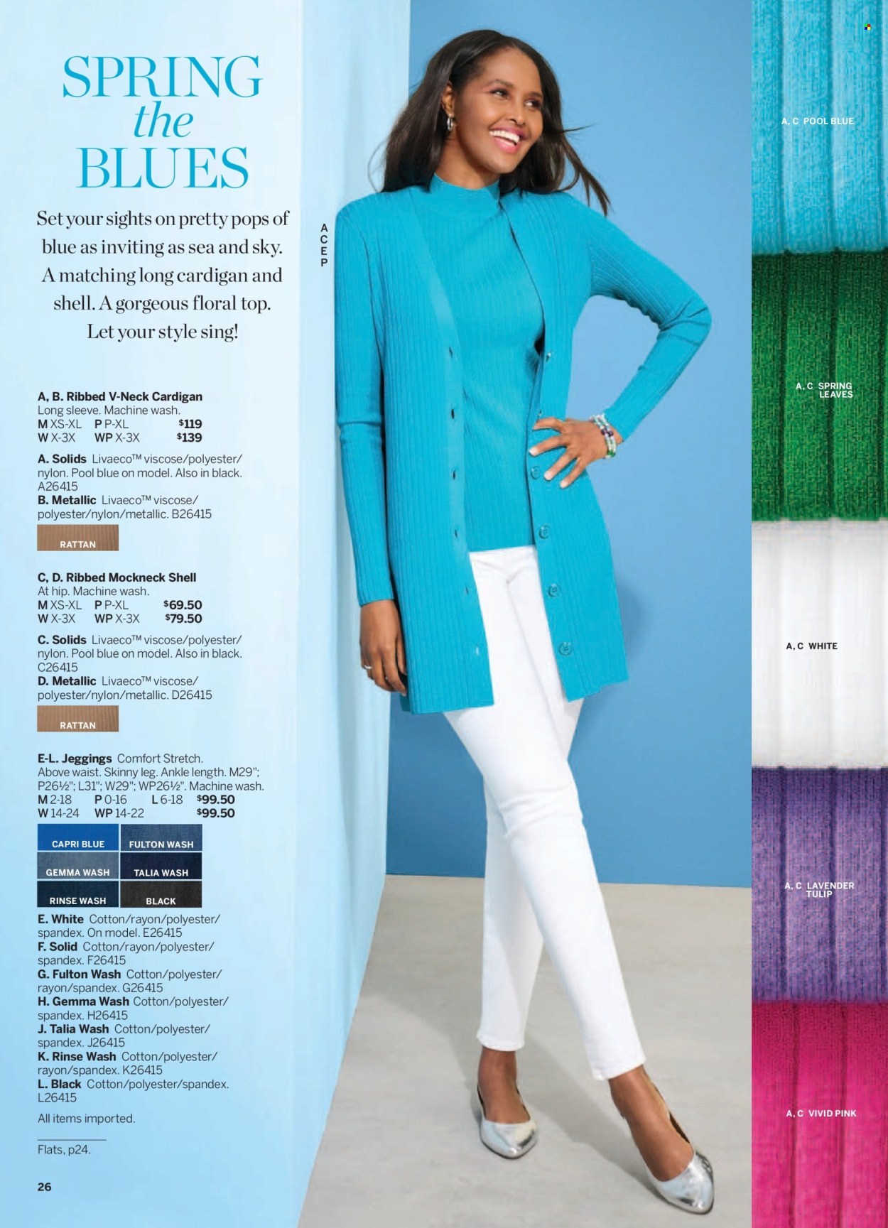 thumbnail - Talbots Flyer - 04/01/2024 - 04/30/2024 - Sales products - jeans, cardigan, jeggings, bracelet. Page 26.