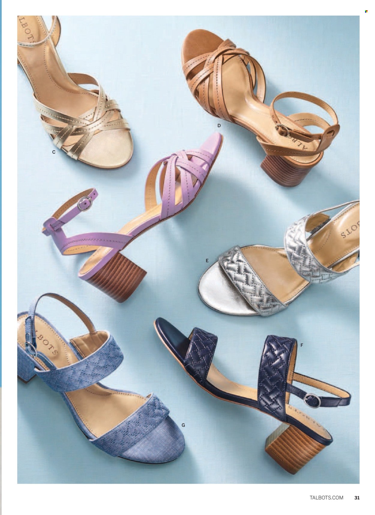 thumbnail - Talbots Flyer - 04/01/2024 - 04/30/2024 - Sales products - sandals, heels, earrings. Page 31.