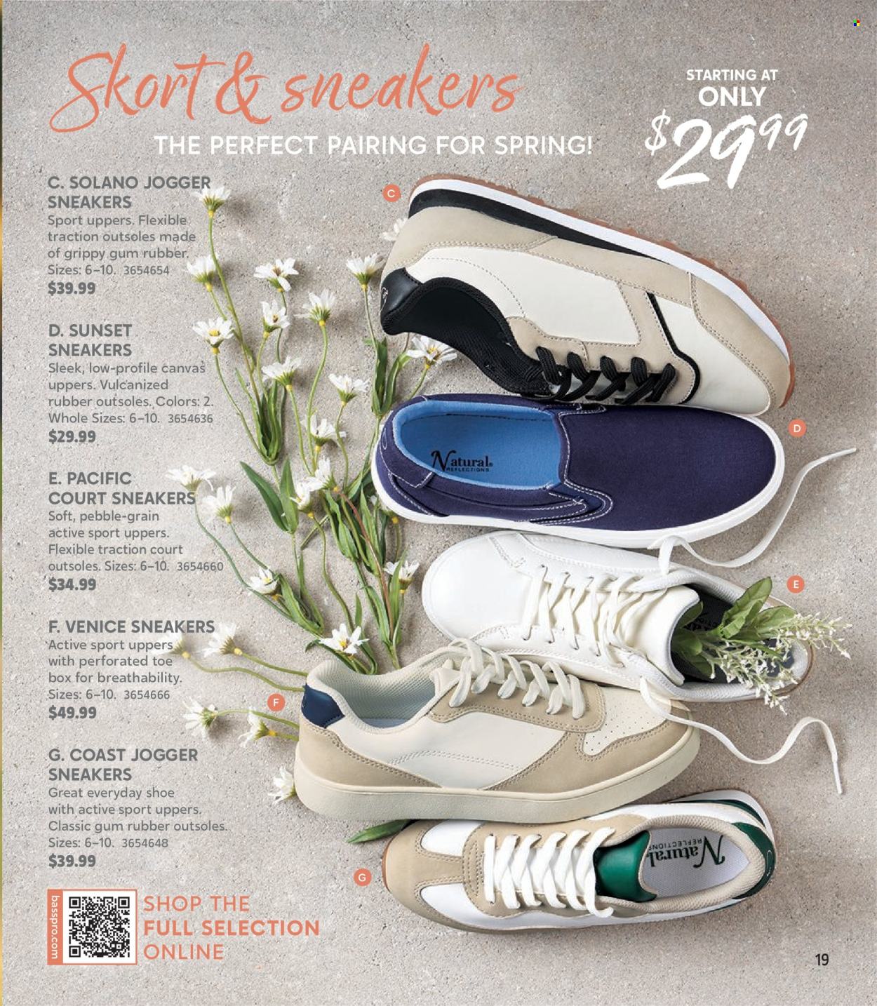 thumbnail - Bass Pro Shops Flyer - Sales products - shoes, sneakers, skort, joggers. Page 19.
