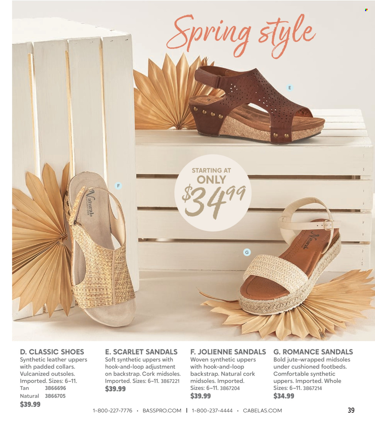 thumbnail - Bass Pro Shops Flyer - Sales products - sandals, shoes. Page 39.