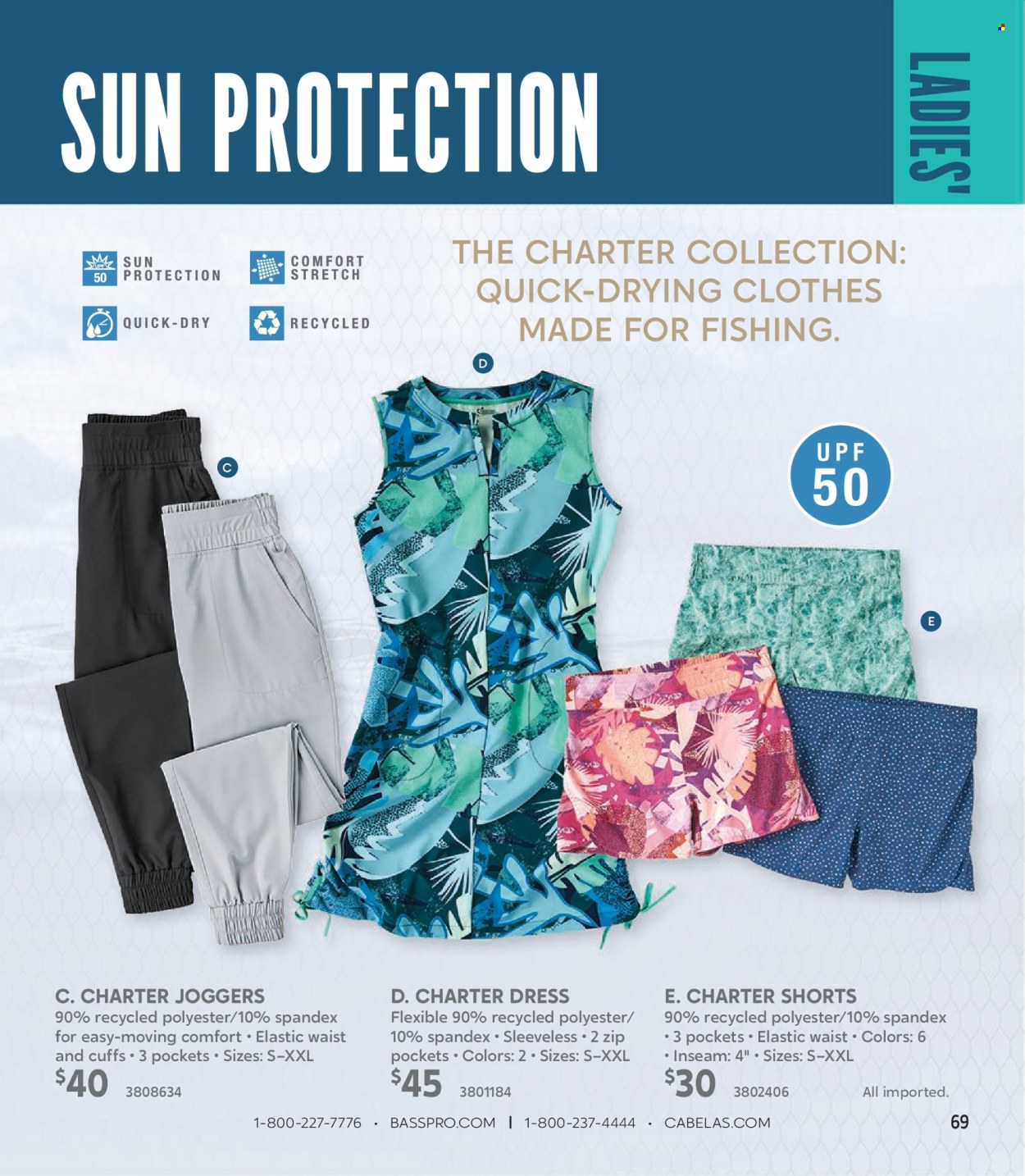 thumbnail - Bass Pro Shops Flyer - Sales products - shorts, joggers. Page 69.
