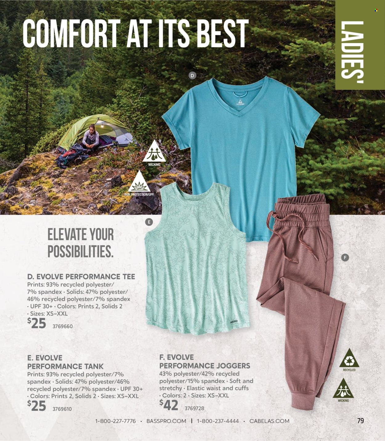 thumbnail - Bass Pro Shops Flyer - Sales products - t-shirt, joggers. Page 79.