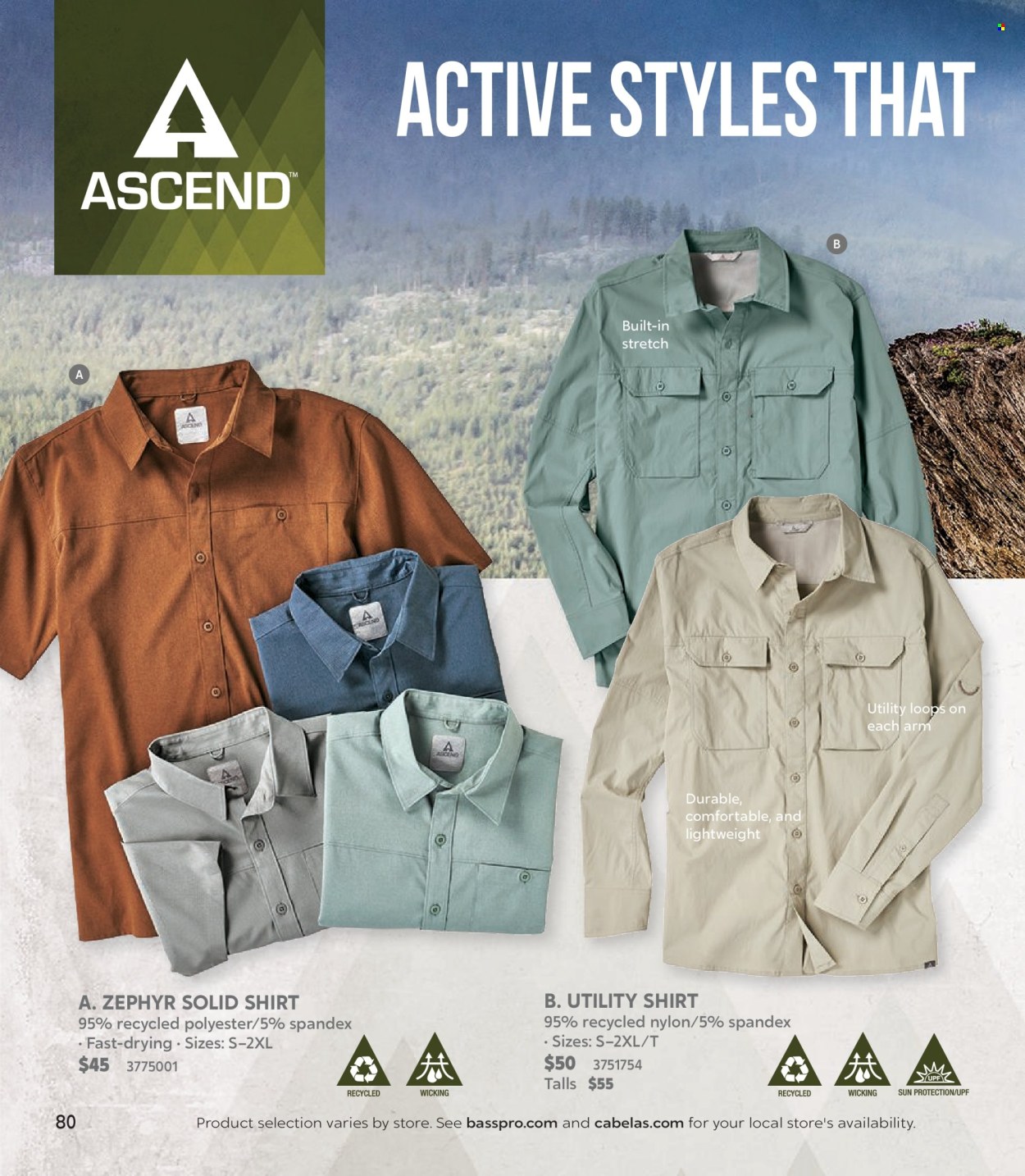 thumbnail - Bass Pro Shops Flyer - Sales products - shirt. Page 80.