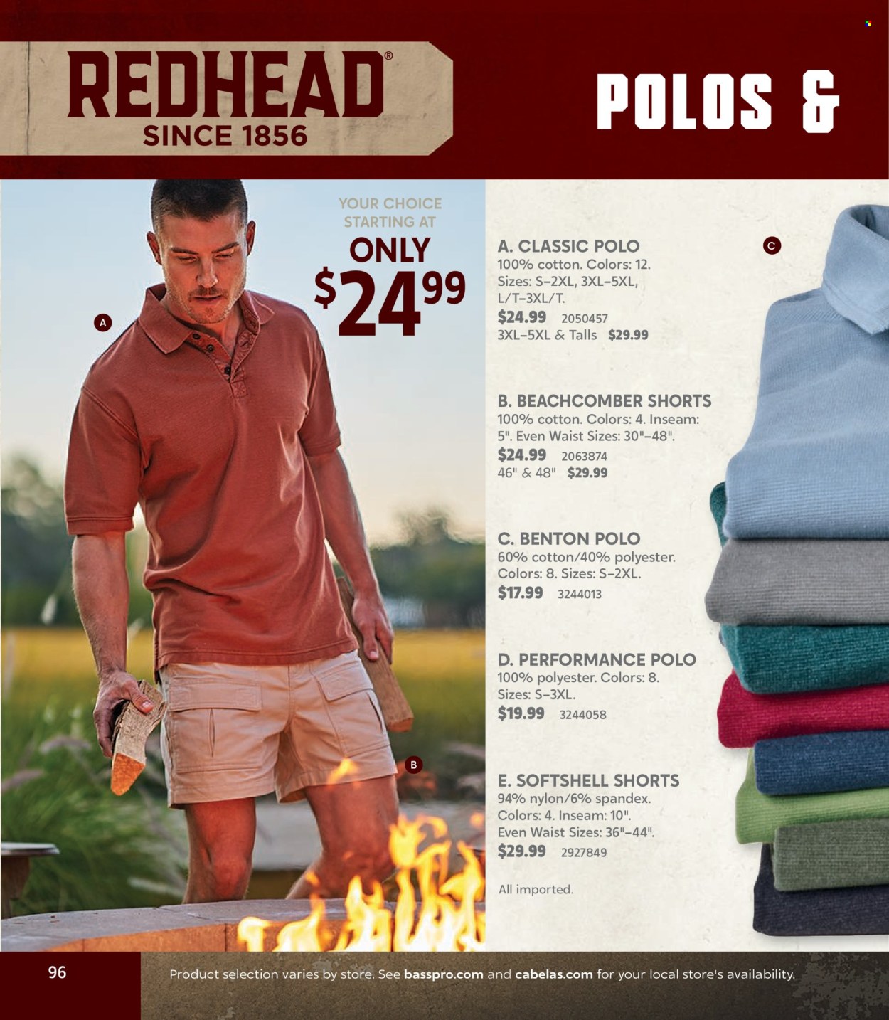 thumbnail - Bass Pro Shops Flyer - Sales products - shorts. Page 96.