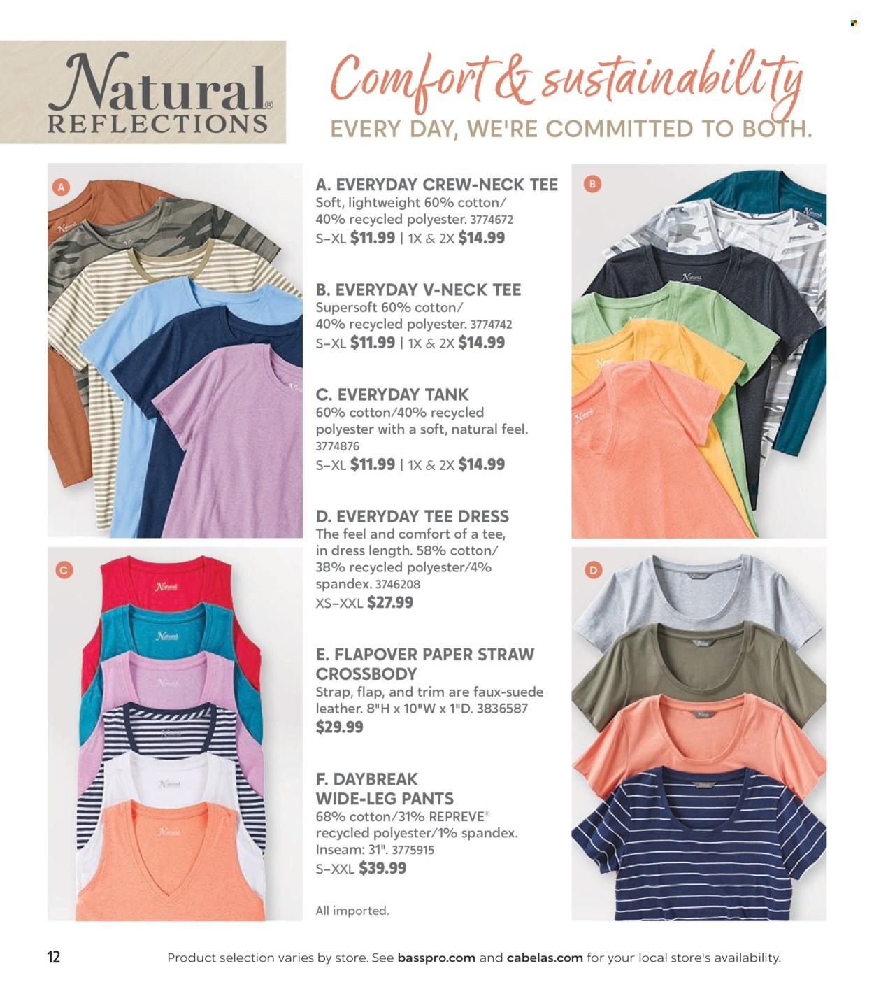 thumbnail - Cabela's Flyer - Sales products - pants, dress, t-shirt, strap. Page 12.