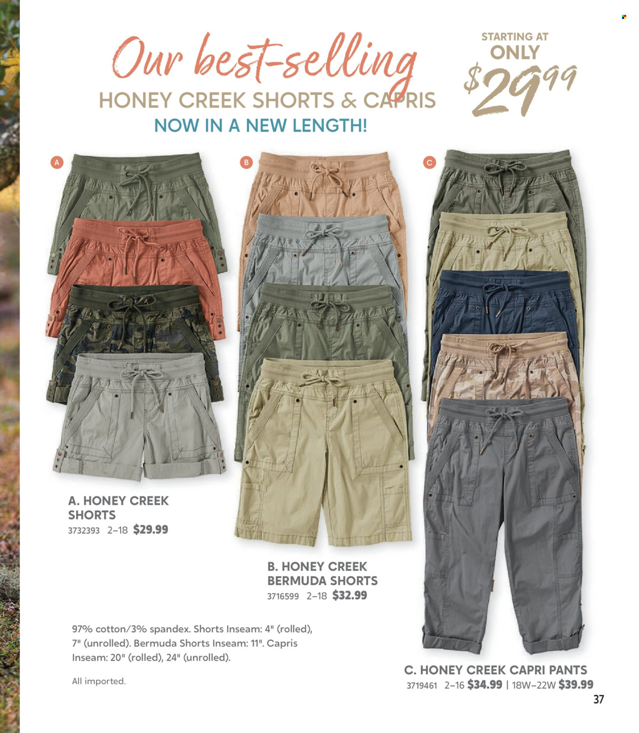 thumbnail - Cabela's Flyer - Sales products - shorts, pants. Page 37.