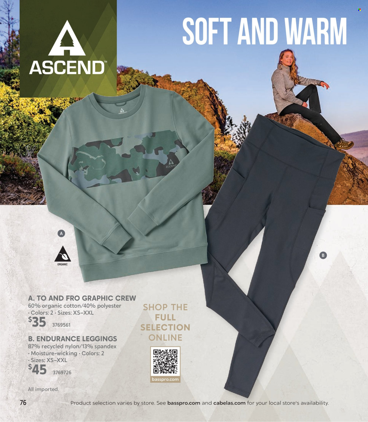 thumbnail - Cabela's Flyer - Sales products - leggings. Page 76.