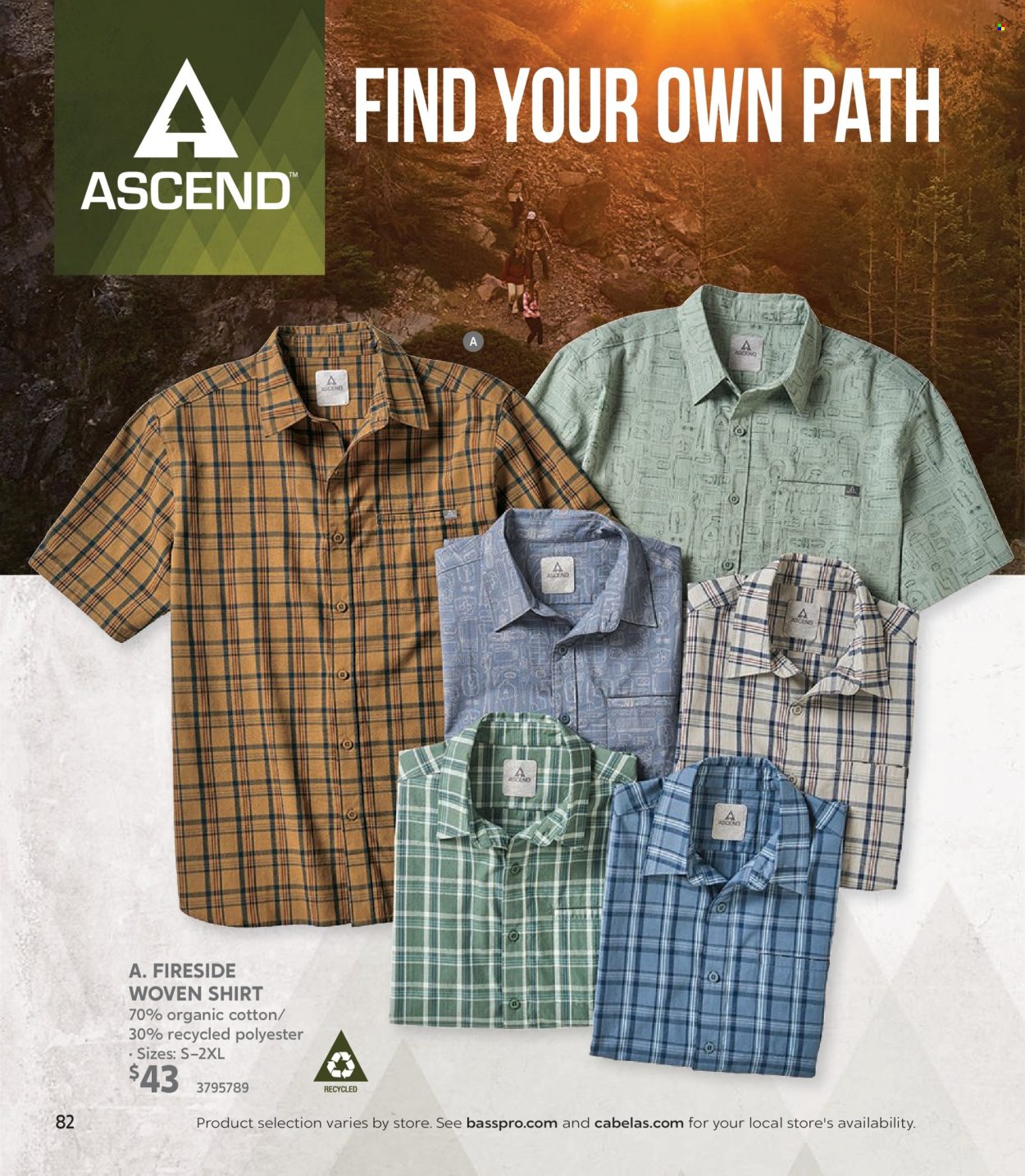 thumbnail - Cabela's Flyer - Sales products - shirt, woven shirt. Page 82.