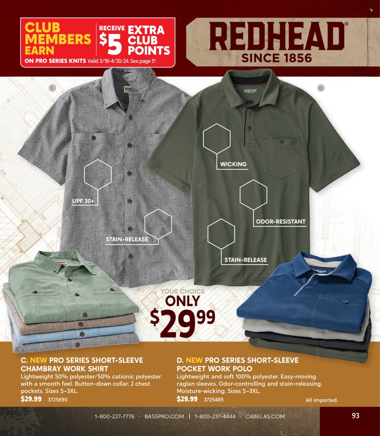 thumbnail - Cabela's Flyer - Sales products - shirt. Page 93.