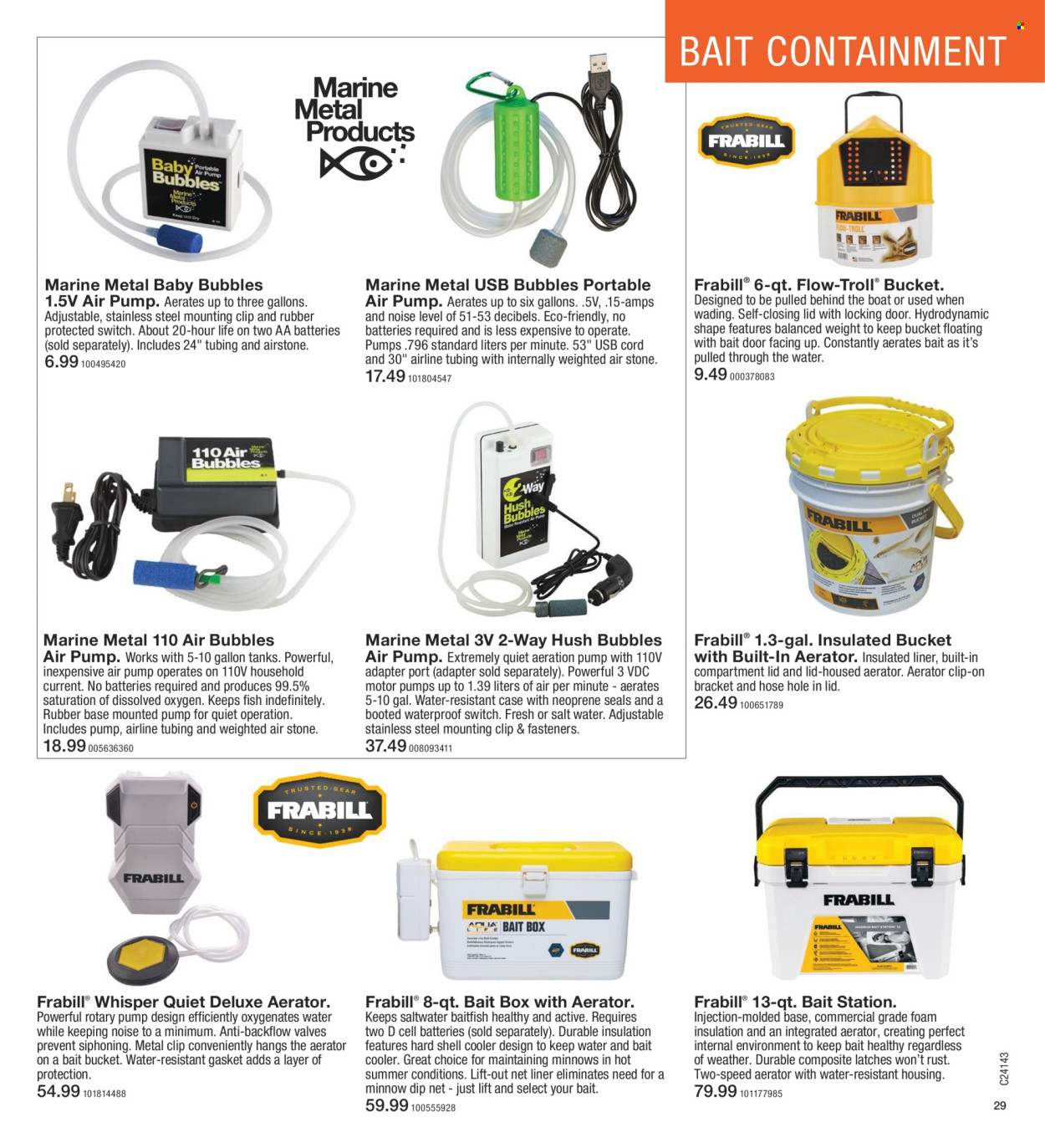 thumbnail - Fleet Farm Flyer - 03/28/2024 - 07/03/2024 - Sales products - switch, Whisper, gallon, bucket, eraser, fish, tank, adapter, Shell. Page 29.