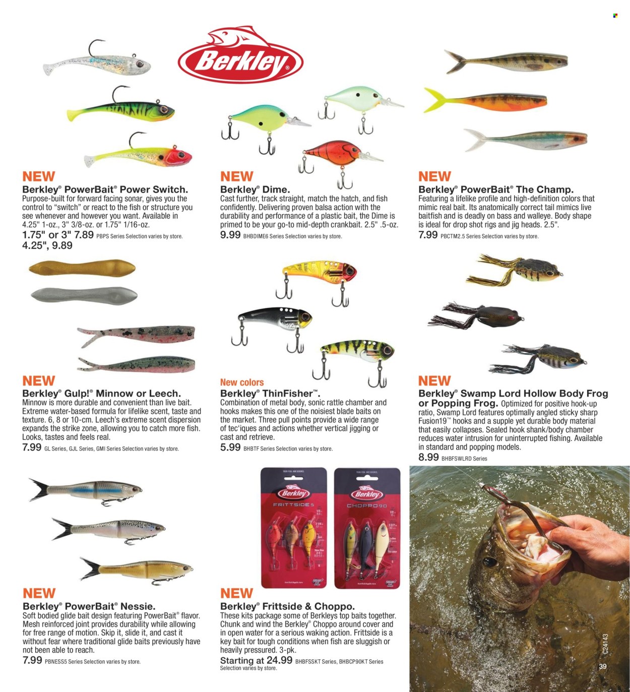 thumbnail - Fleet Farm Flyer - 03/28/2024 - 07/03/2024 - Sales products - switch, water, hook, Sharp, jig, rattle. Page 39.