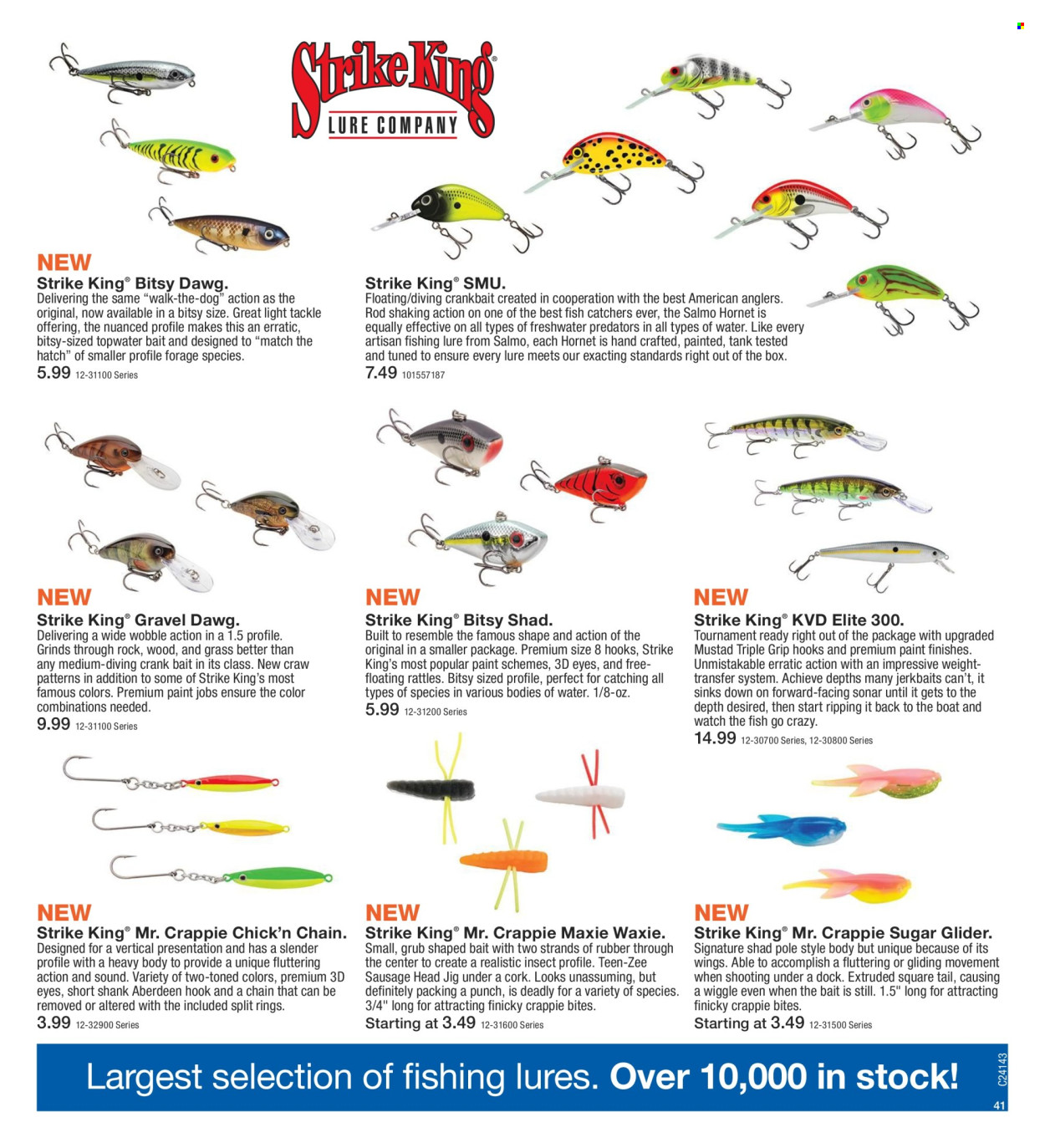thumbnail - Fleet Farm Flyer - 03/28/2024 - 07/03/2024 - Sales products - sugar, water, punch, hook, eraser, fish, tank, sonar, jig, fishing accessories, nutritional supplement. Page 41.