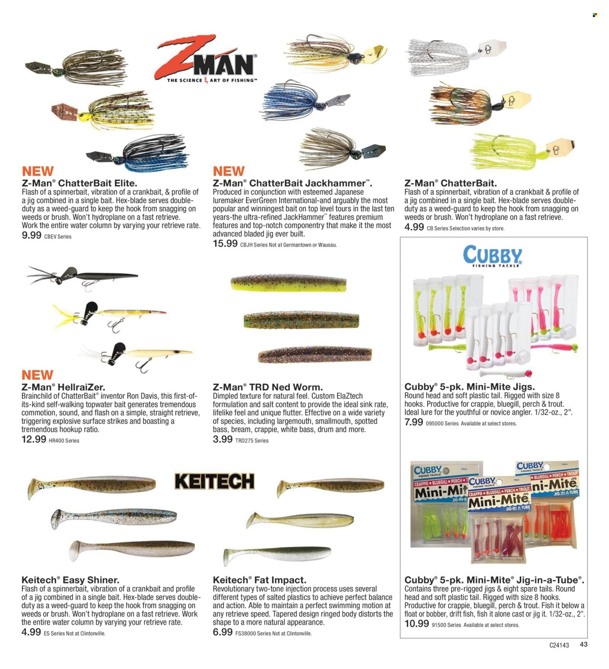 thumbnail - Fleet Farm Flyer - 03/28/2024 - 07/03/2024 - Sales products - sink, water, hook, fish, jig, shiner. Page 43.