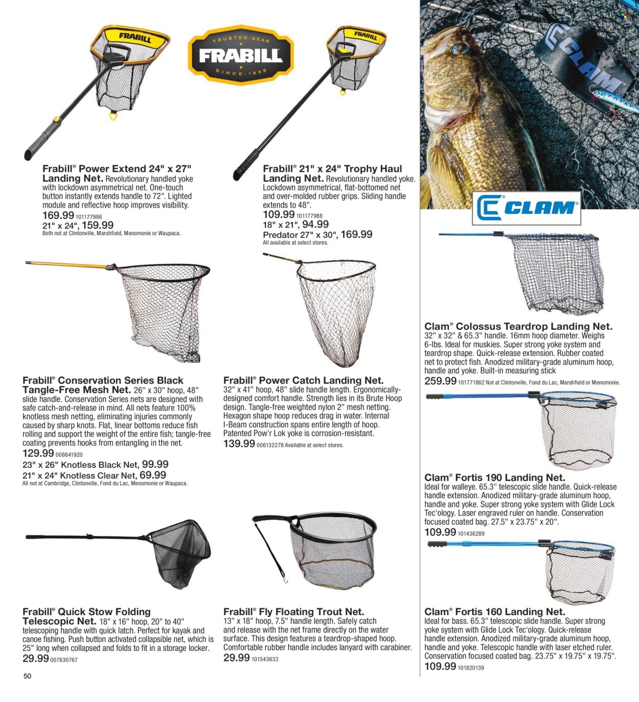 thumbnail - Fleet Farm Flyer - 03/28/2024 - 07/03/2024 - Sales products - bag, safe, Sharp, eraser, ruler, fish, locker, fishing accessories. Page 50.