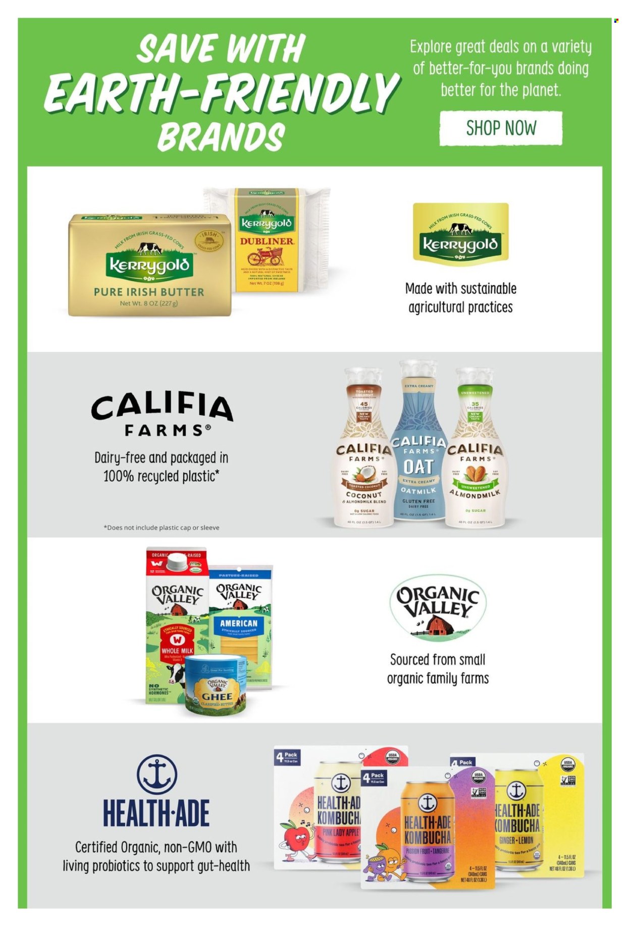 thumbnail - Sprouts Flyer - 03/27/2024 - 04/30/2024 - Sales products - mandarines, Pink Lady, passion fruit, almond milk, oat milk, plant-based milk, ghee, irish butter, sugar, kombucha, tea, probiotics. Page 17.