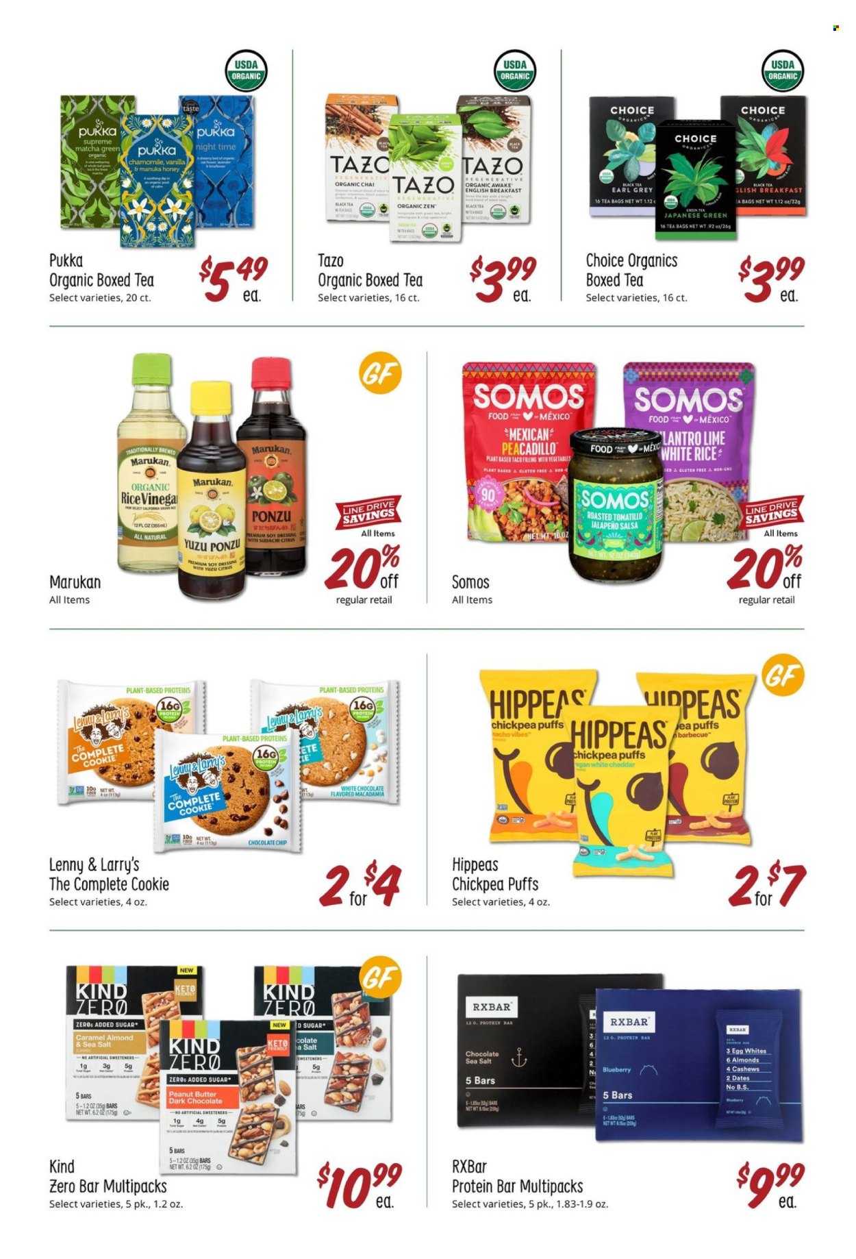 thumbnail - Sprouts Flyer - 03/27/2024 - 04/30/2024 - Sales products - puffs, tomatillo, cheddar, cookies, dark chocolate, bars, protein bar, rice, chickpeas, white rice, caramel, dressing, salsa, peanut butter, Manuka Honey, macadamia nuts, matcha, tea bags. Page 27.