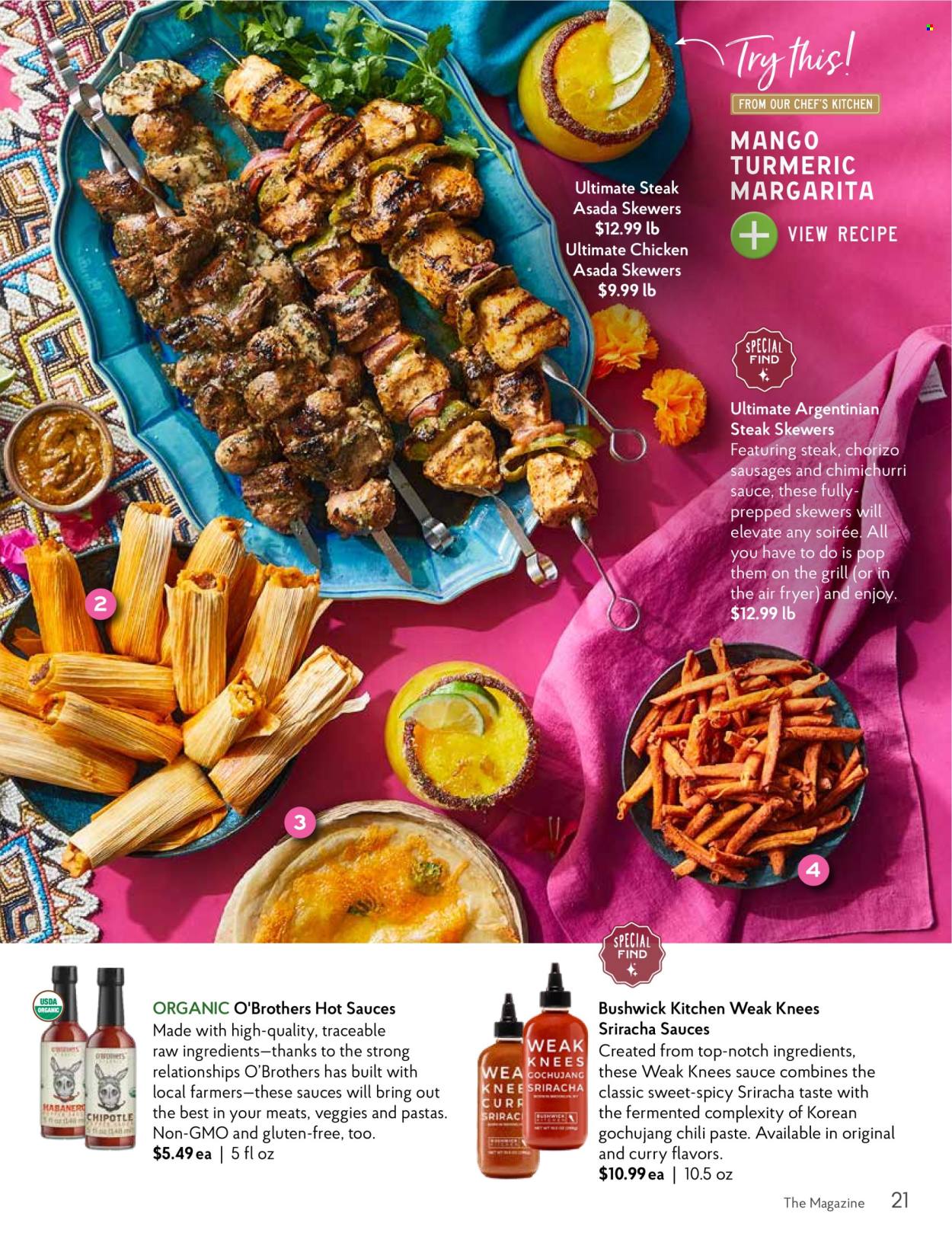thumbnail - The Fresh Market Flyer - 04/03/2024 - 04/30/2024 - Sales products - chorizo, sausage, turmeric, sriracha, BROTHERS, steak. Page 21.