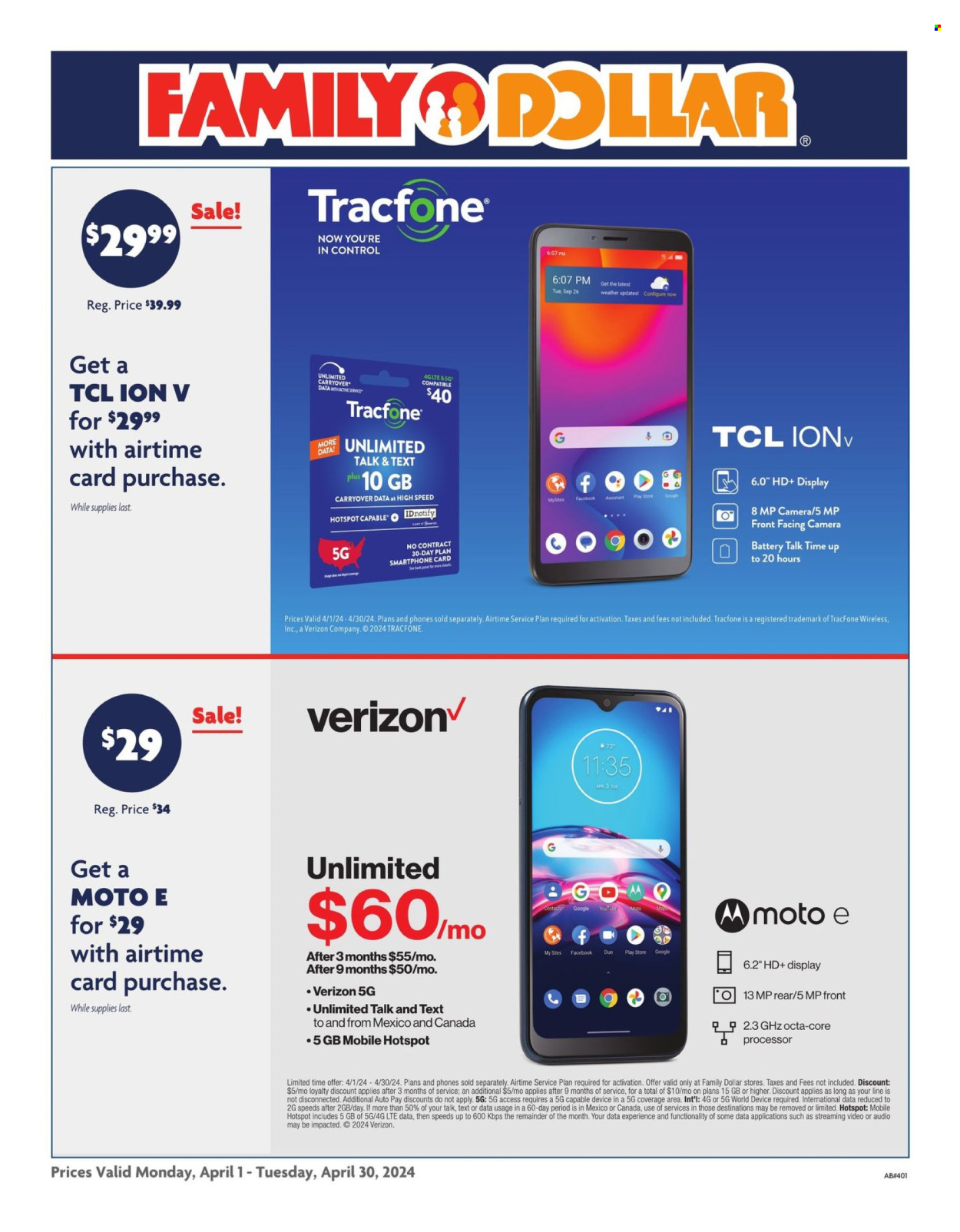 thumbnail - Family Dollar Flyer - 04/01/2024 - 04/30/2024 - Sales products - TCL. Page 1.