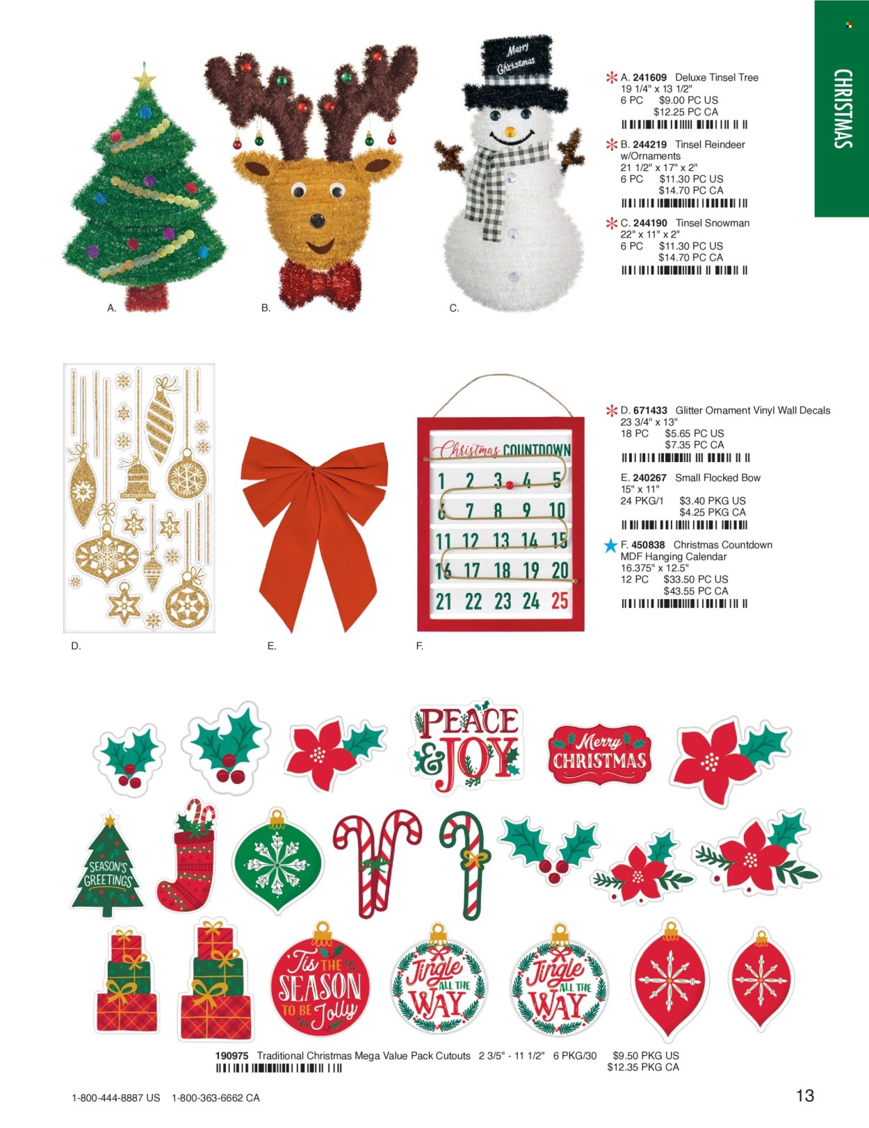 thumbnail - Amscan Flyer - Sales products - calendar, glitter, reindeer. Page 15.