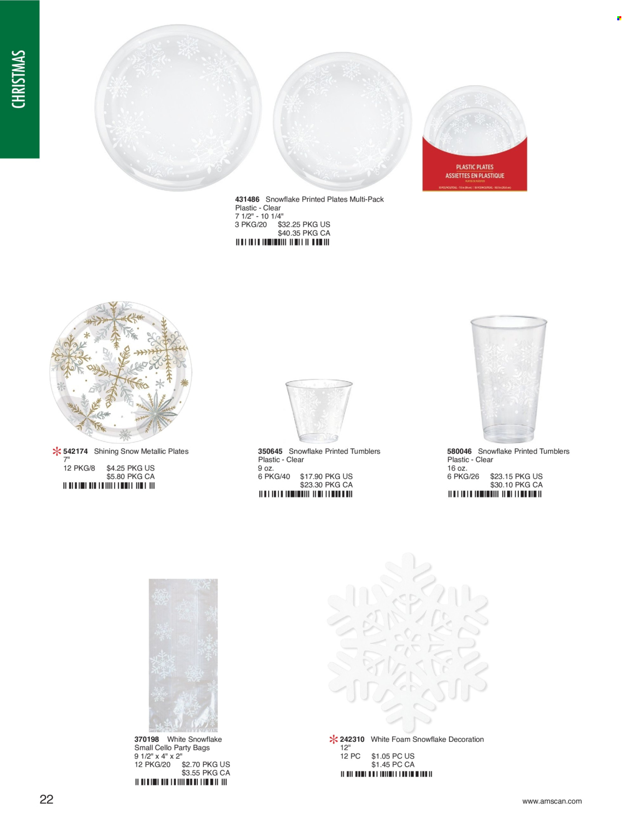 thumbnail - Amscan Flyer - Sales products - tumbler, plate, bag, Cello, plastic plate. Page 24.
