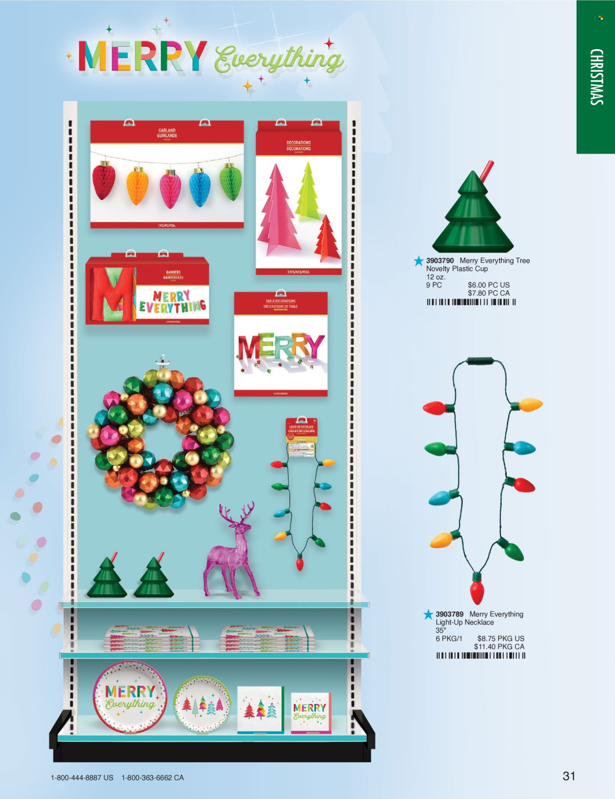 thumbnail - Amscan Flyer - Sales products - cup, plastic cup, garland. Page 33.
