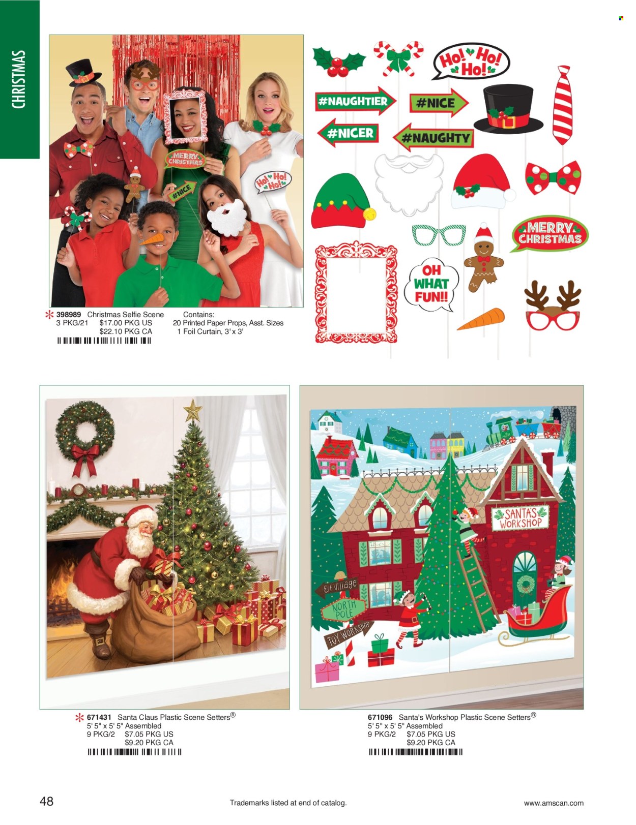thumbnail - Amscan Flyer - Sales products - paper, Elf, Santa Claus, toys. Page 50.