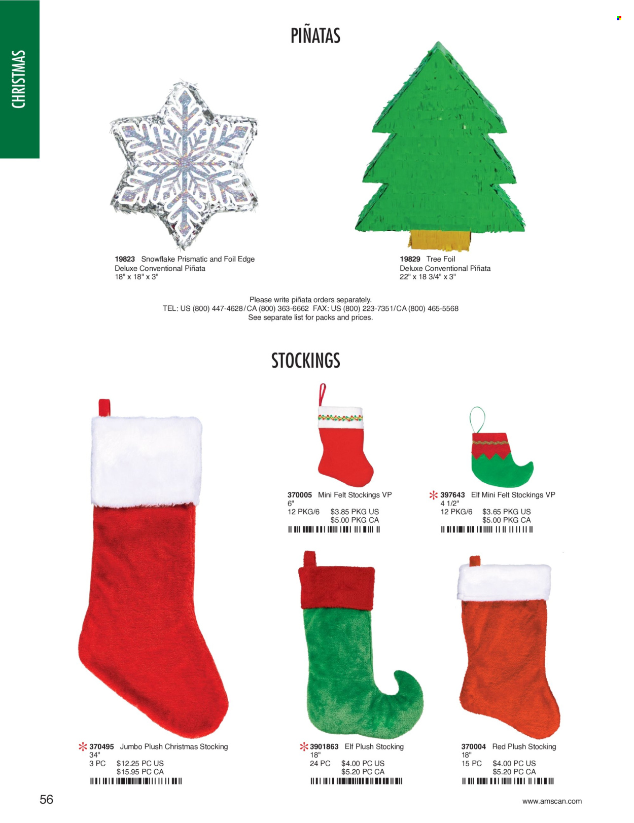 thumbnail - Amscan Flyer - Sales products - Elf, christmas decor. Page 58.