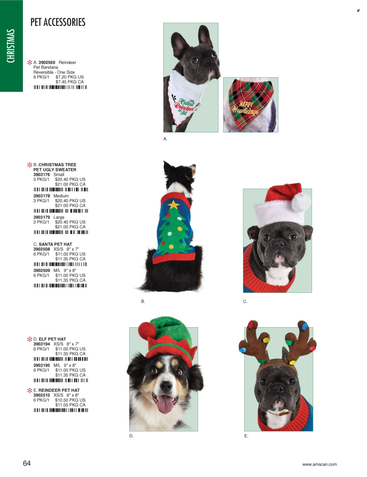 thumbnail - Amscan Flyer - Sales products - UglyDolls, Elf, reindeer, christmas tree. Page 66.