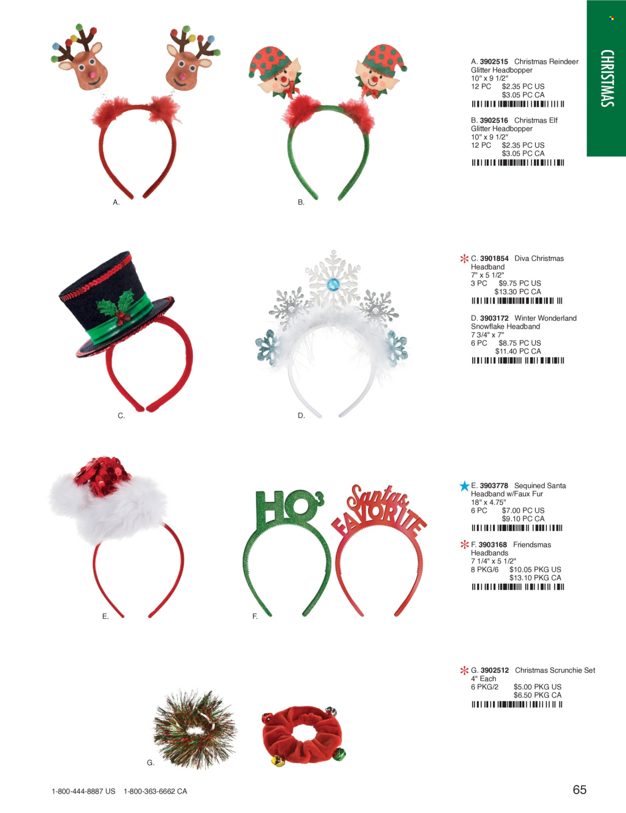 thumbnail - Amscan Flyer - Sales products - glitter, Elf, reindeer, christmas decor, home decoration. Page 67.