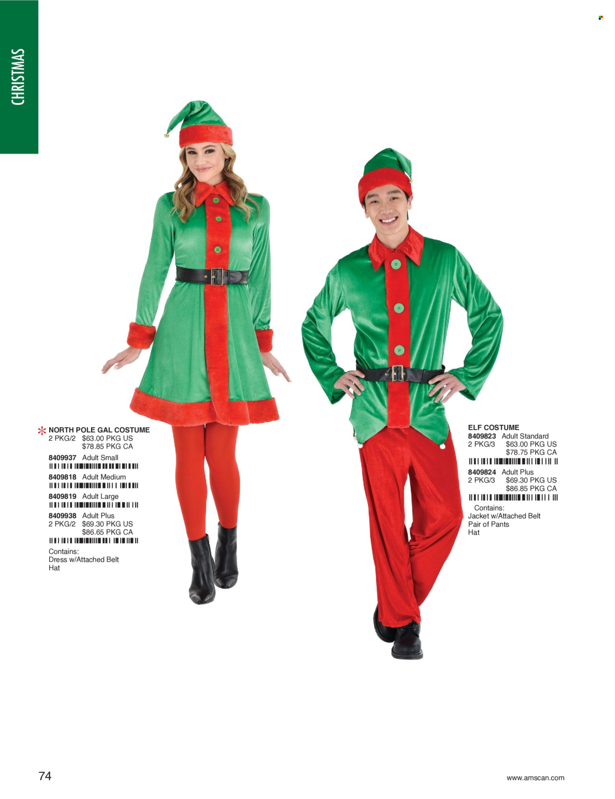 thumbnail - Amscan Flyer - Sales products - Elf, costume. Page 76.