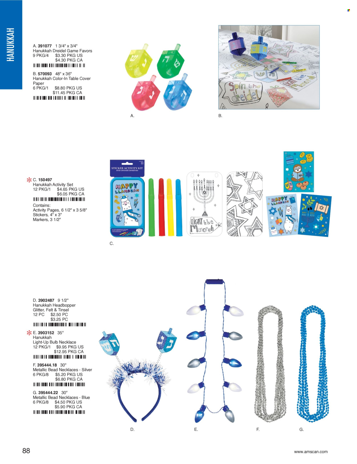 thumbnail - Amscan Flyer - Sales products - glitter, sticker, marker, paper, bulb. Page 90.