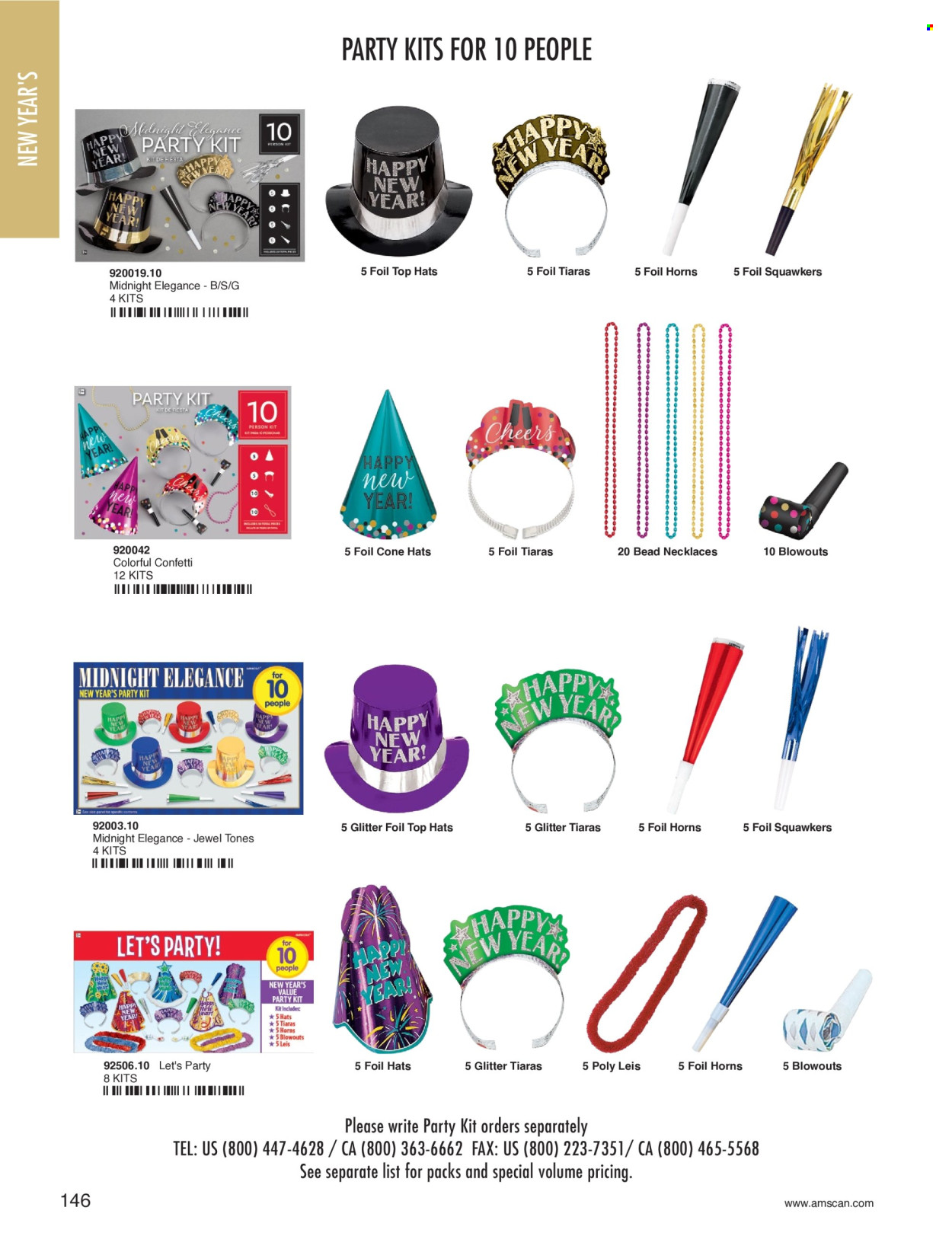 thumbnail - Amscan Flyer - Sales products - glitter, party kit. Page 148.