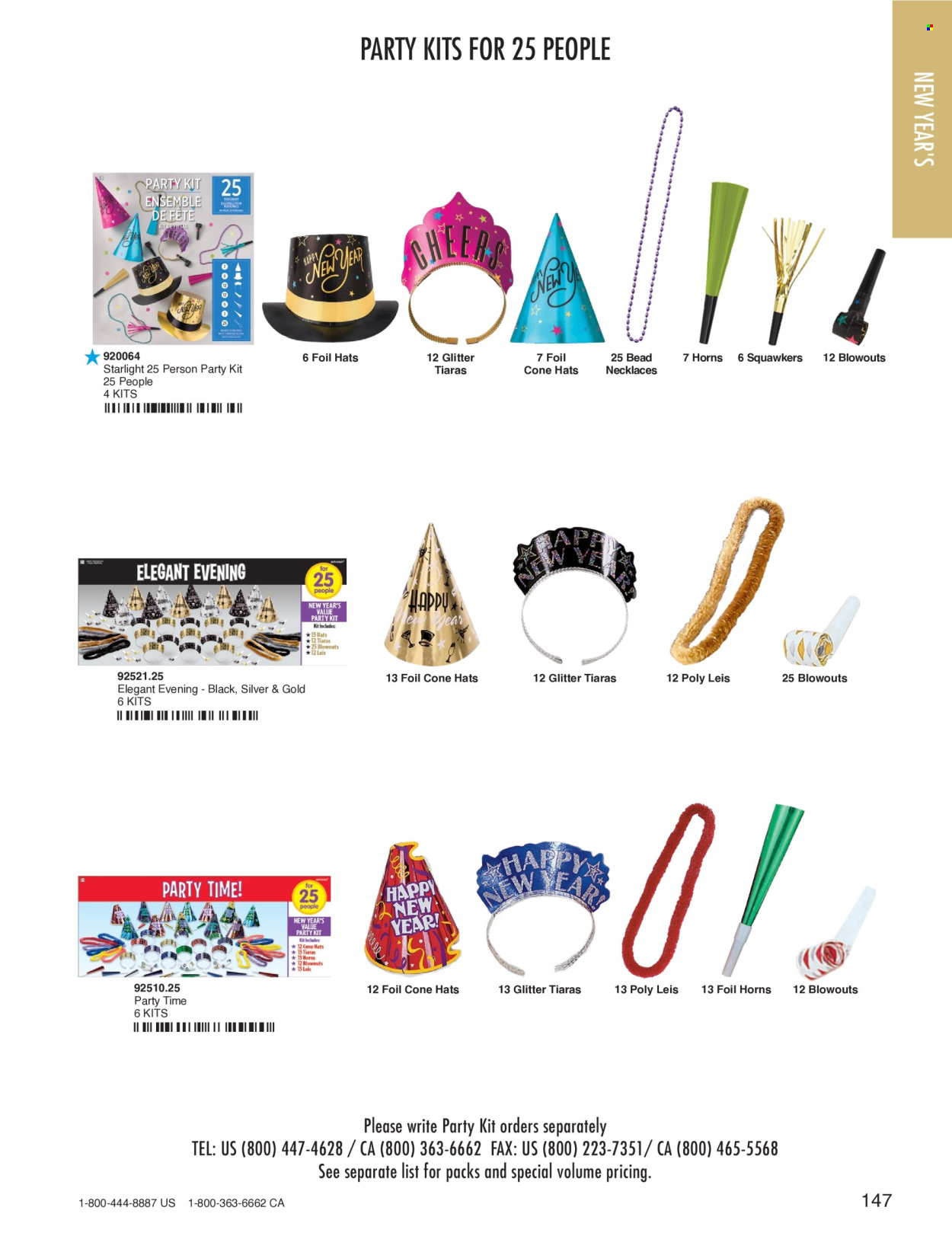 thumbnail - Amscan Flyer - Sales products - glitter, party kit. Page 149.