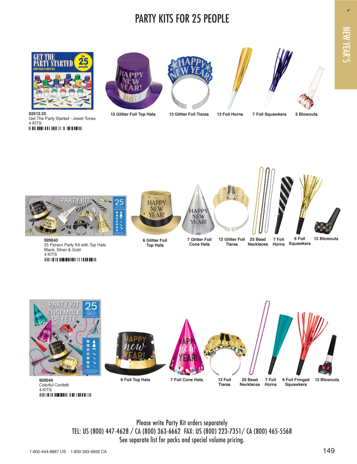 thumbnail - Amscan Flyer - Sales products - glitter, party kit. Page 151.
