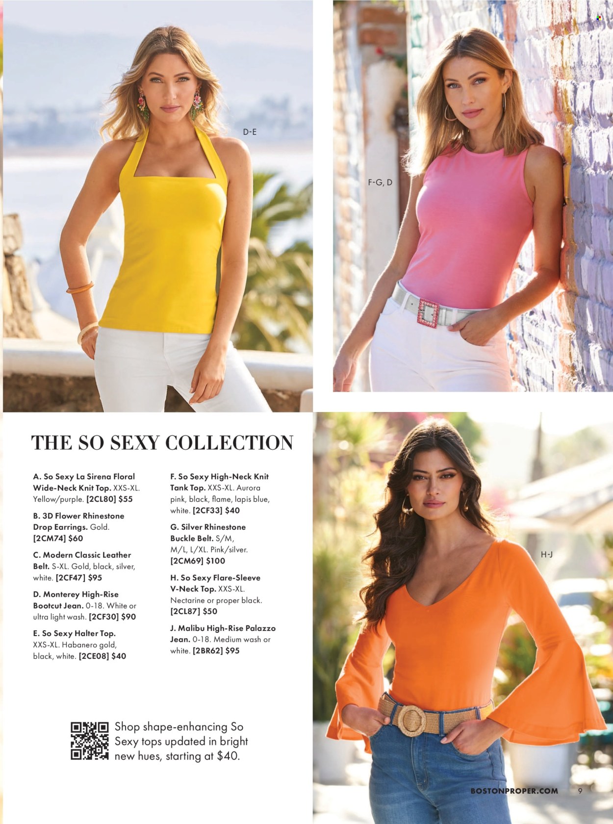 thumbnail - Boston Proper Flyer - Sales products - tank top, tops, belt, earrings. Page 7.