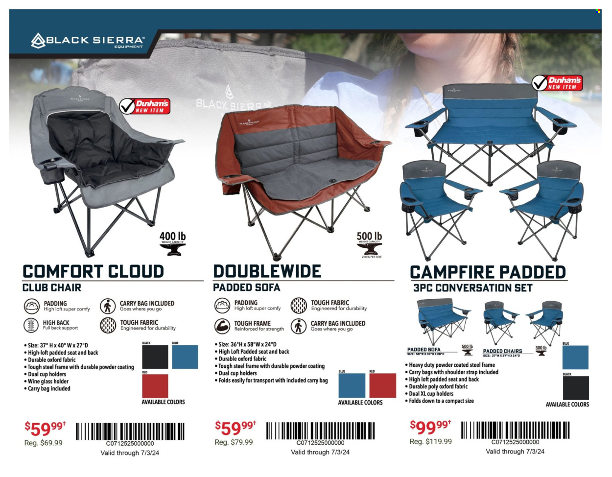 thumbnail - Dunham's Sports Flyer - 04/11/2024 - 07/03/2024 - Sales products - Campfire, chair. Page 8.