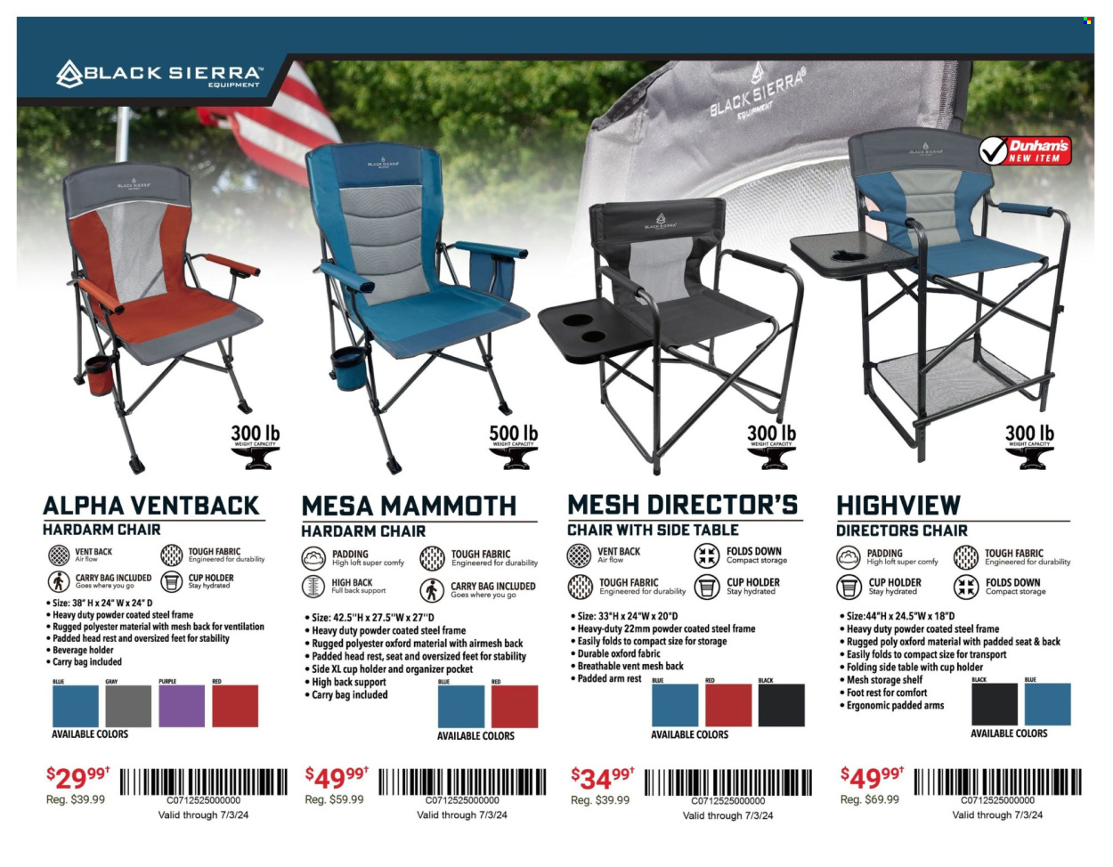 thumbnail - Dunham's Sports Flyer - 04/11/2024 - 07/03/2024 - Sales products - chair, camping chair. Page 9.